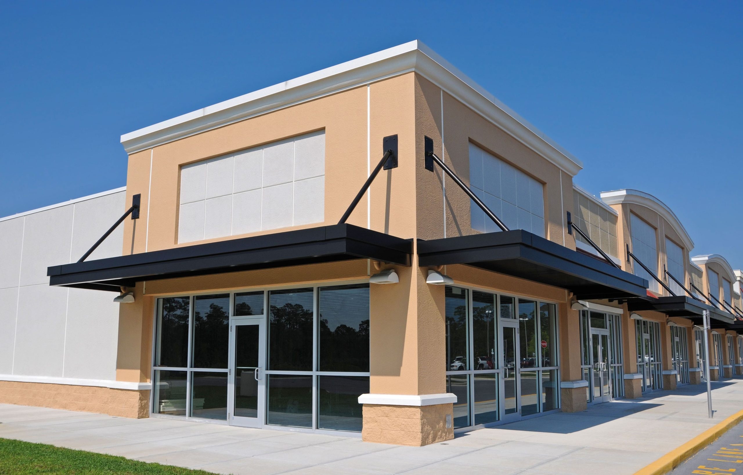 Durable commercial awning installation in Houston